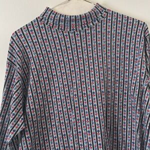 Vintage 100% cotton mock neck shirt